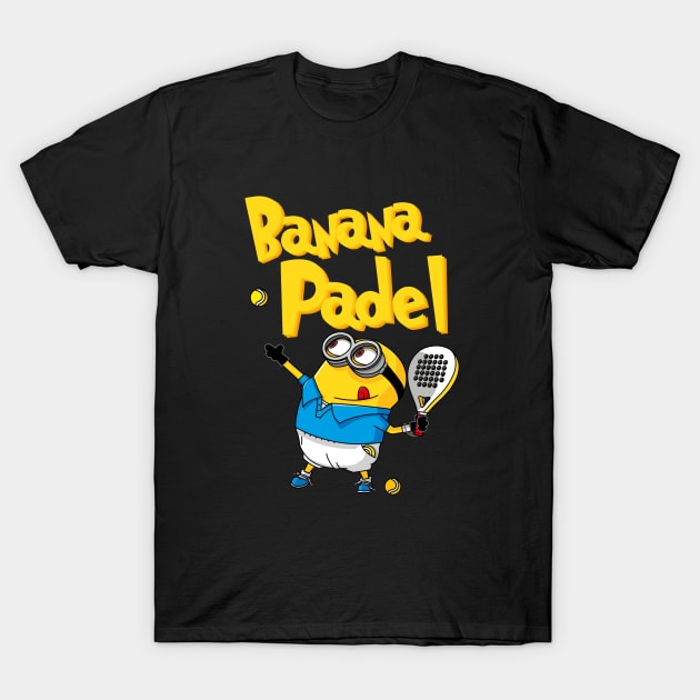 BANANA PADEL BLACK T-Shirt by Raulopez